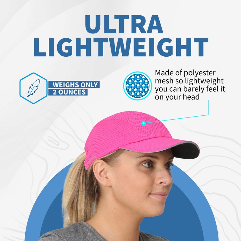 TrailHeads Women's Race Day Hat Baseball Cap, White-Pink Punch, one Size fits Most - Image 3